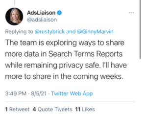 search term reports 