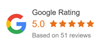 Google rating 5 stars based on 51 reviews